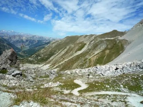 Juste sous le col Tronchet VTT au Queyras