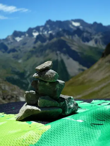 VTT au Queyras Au col Tronchet, des cairns