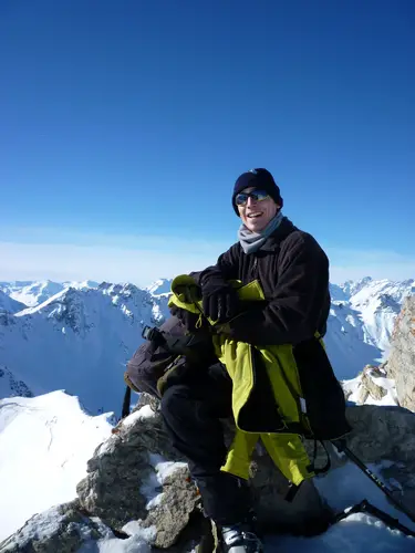 Pause ski de randonnée pour Yoann FOULON dans les Hautes-Alpes