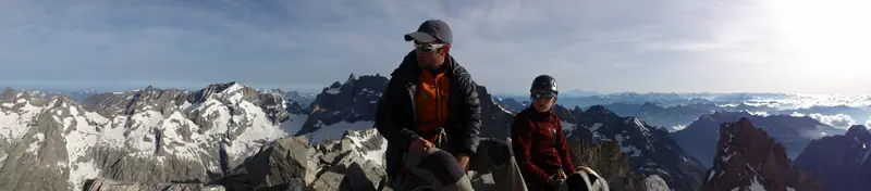 Au sommet de la Grande Ruine 3765m. Prise par FD lors de l'initiation alpinisme