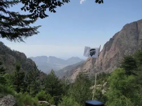 Vue depuis le refuge lors de notre traversée de la Corse