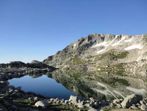 Vue sur le lac de Bastani lors de notre traversée de la Corse