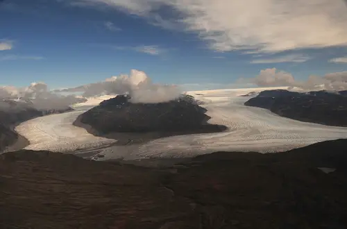 Contact entre un glacier sans nom et le Jespersen Broe lors de mon voyage au Groenland