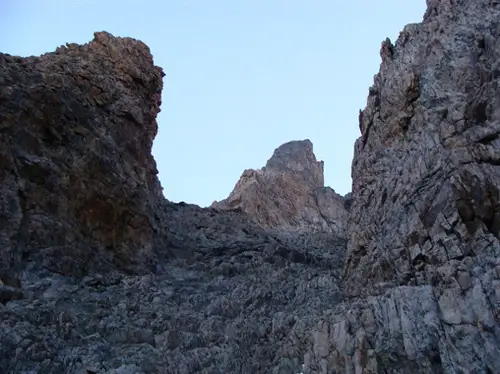 Le couloir Duhamel durant notre traversée des arêtes de la Meije