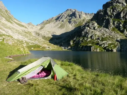 Bivouac durant ma randonnée sur La Senda