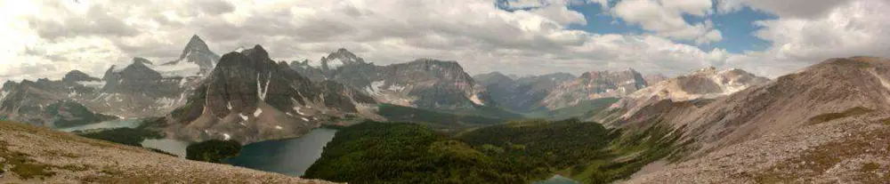 Panorama depuis Nub Peak durant notre Trek en Colombie Britannique