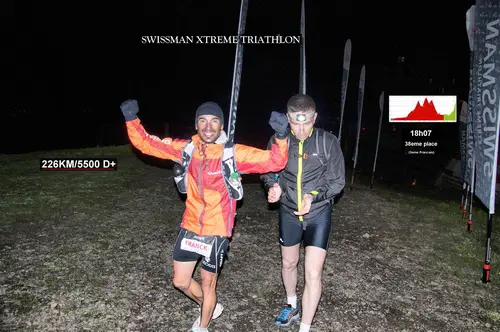 Franck VUAILLAT Finisher au SWISSMAN Xtreme Triathlon un Ironman sur 226 km / 5500D+ en Suisse.