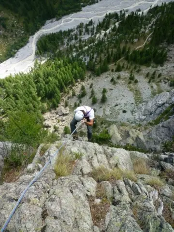 escalade grande voie à Ailefroide