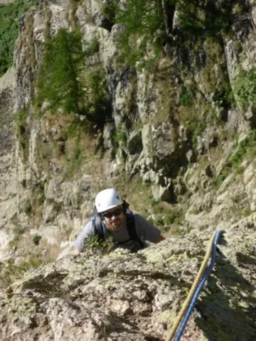 escalade grande voie à Ailefroide