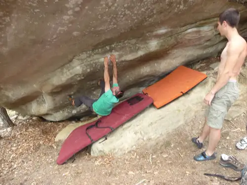 Essai dans le bloc 307 à Annot