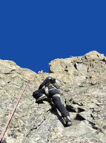 Idem une fois au soleil ! lors de l'initiation alpinisme