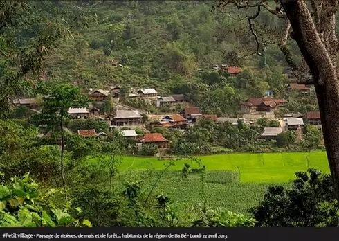 voyage au Vietnam #Petit village - Paysage de rizières, de maïs et de forêt... habitants de la région de Ba Bé - Lundi 22 avril 2013