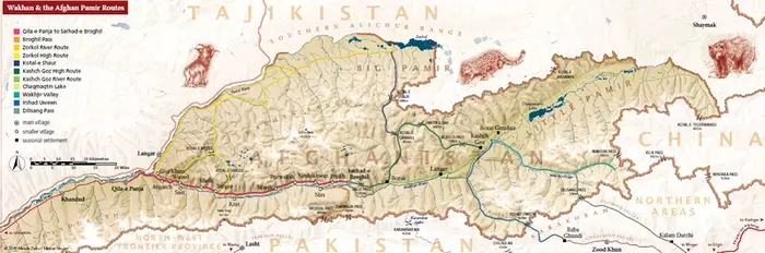 Carte du Pamir Afghan