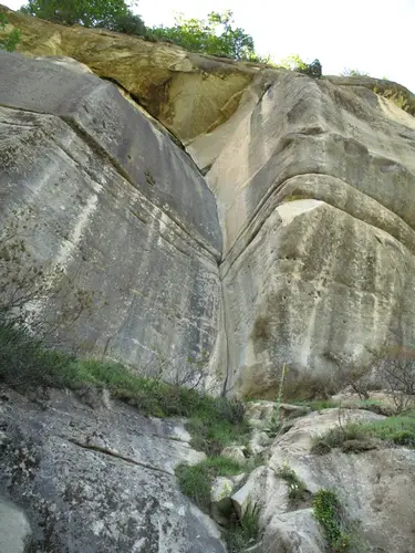 Une des nombreuses voies d'escalade Trad pour lesquelles il faudra revenir à Annot !